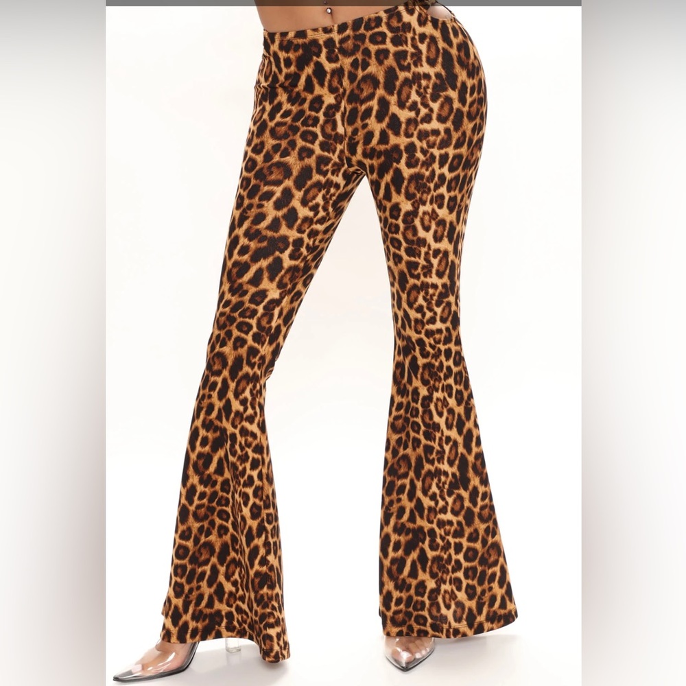 Leopard Print Wide Leg Pants